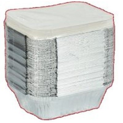 Disposable container with lid, aluminum, 850 ml, 21 x 14 x H 4 cm, 50 pcs.